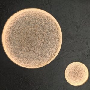 Wandbild Doppelmond beleuchtet