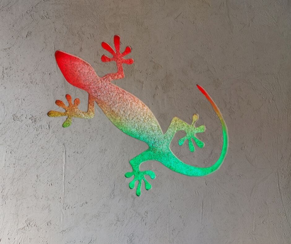 Beleuchteter gecko Wandbild